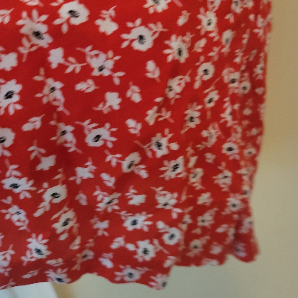NWT Lily Rose Red White Blue Floral Halter Short Romper - Picture 3 of 9